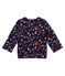 Cárdigan para bebé niña en túbico acolchado estampado azul SMOKING/blanco MULTICO