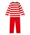 Pyjama garçon en velours rojo FROUFROU/blanco LAIT