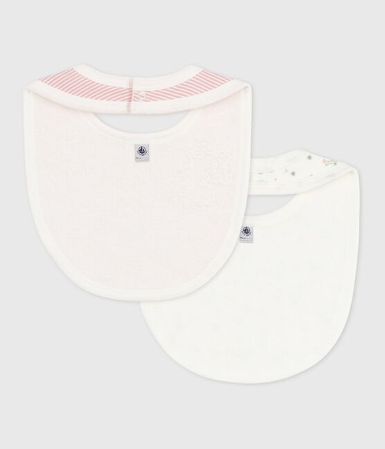 Juego de baberos de algodón con estampado de flores para bebé variante 1