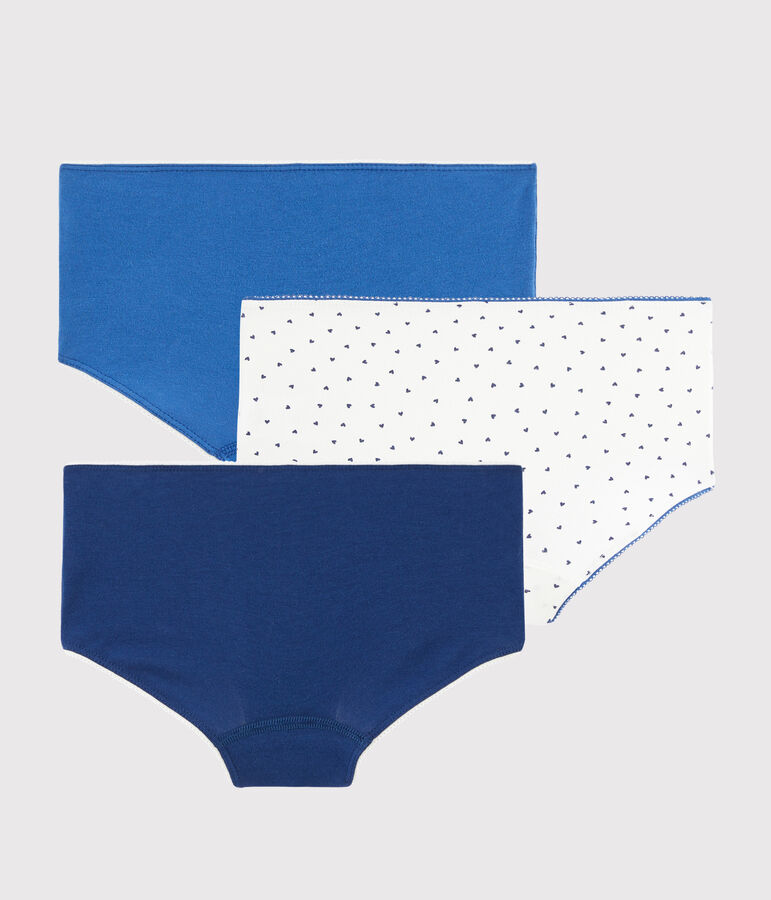 Juego de 3 culottes con minicorazones para ni&ntilde;a peque&ntilde;a variante 1
