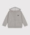 Sudadera de felpa con cremallera y capucha para niño gris CHATON CHINE