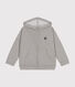 Sudadera de felpa con cremallera y capucha para niño