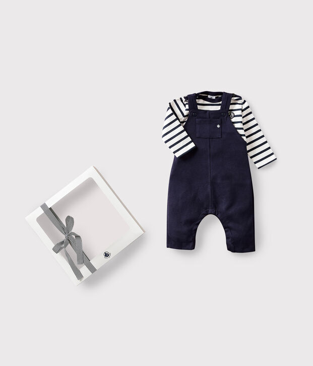 Conjunto de peto y marinera de jersey grueso para beb&eacute; multicolor