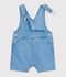 Peto corto de tejido denim ligero para beb&eacute; azul