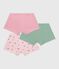 Juego de culottes infantiles de algodón con estampado de flores variante 1