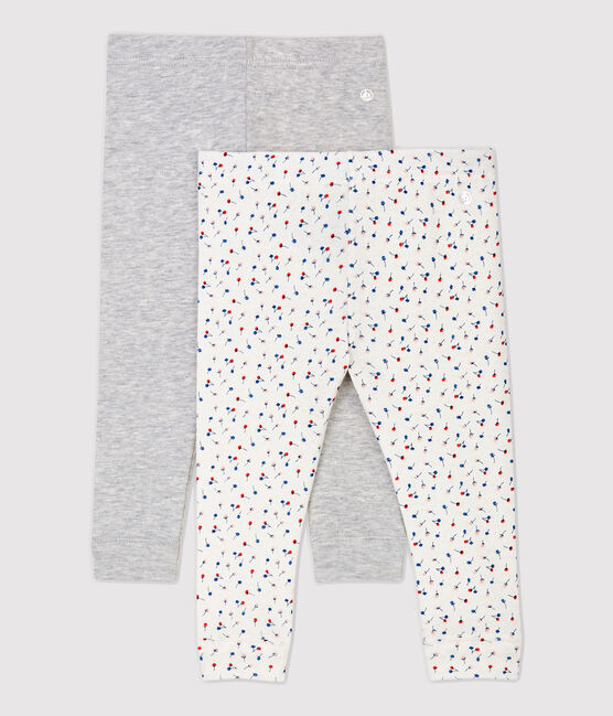 Juego de 2 leggings de algodón de bebé. variante 2
