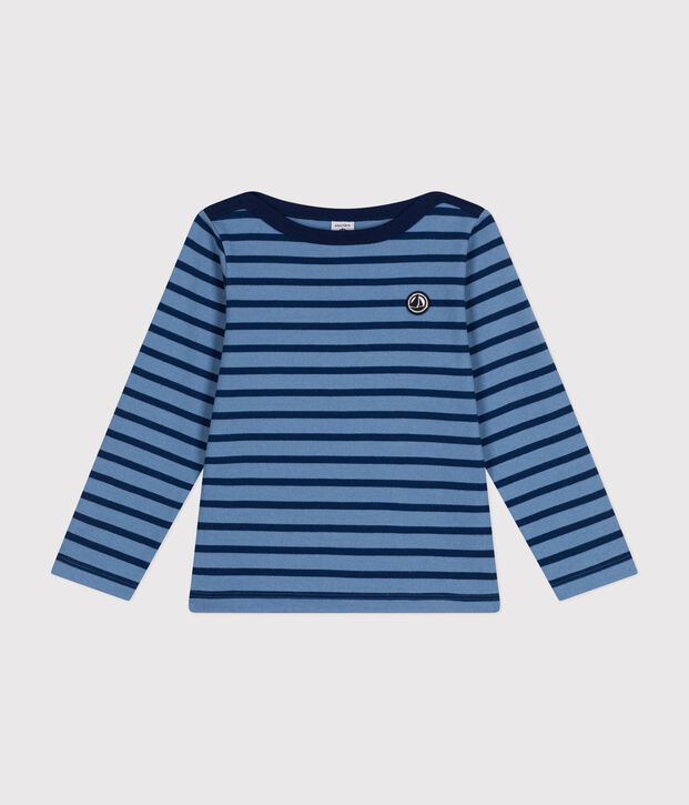 Marinera emblem&aacute;tica de algod&oacute;n para ni&ntilde;o/ni&ntilde;a azul/azul