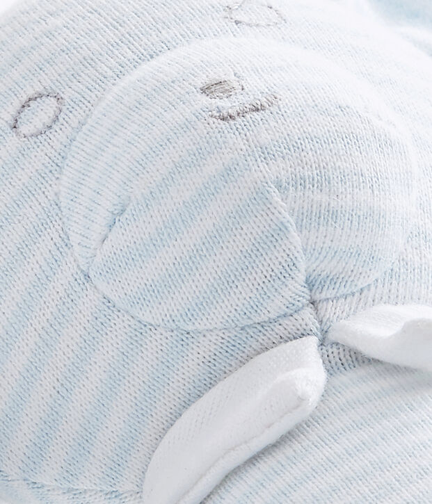 Doudou osito con la milrayas azul/blanco