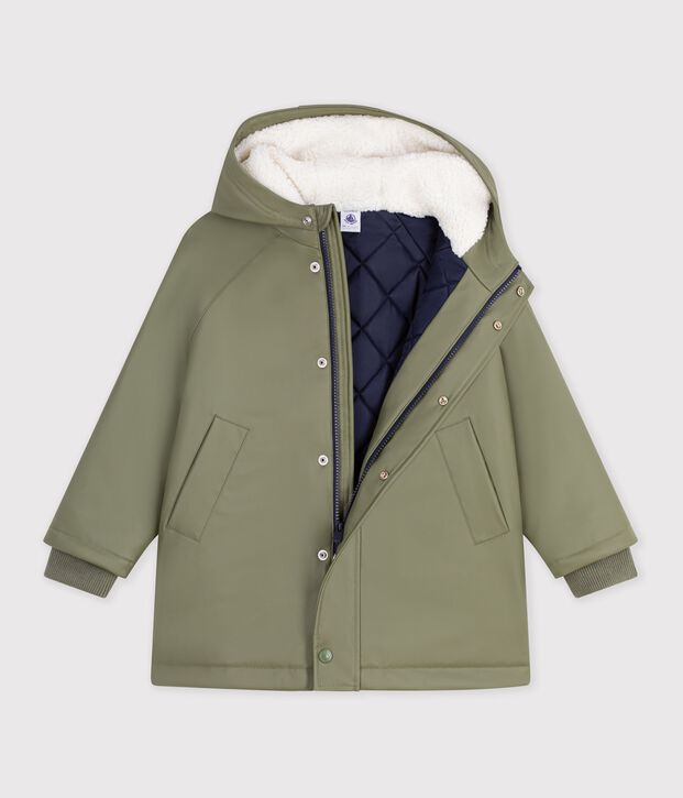 Chubasquero infantil liso de invierno OLIVINE