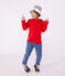 Jersey infantil liso de lana y algodón rojo POMPEI