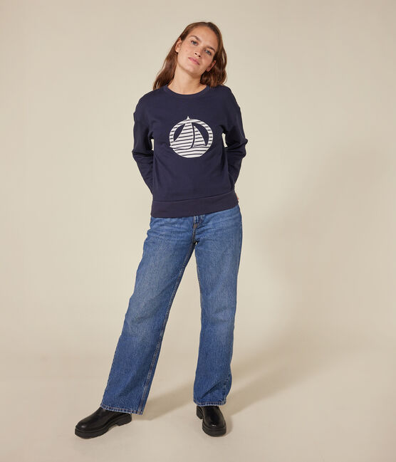 Sudadera de felpa para mujer azul SMOKING