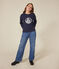 Sudadera de felpa para mujer azul SMOKING