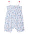Mono corto estampado para bebé niña blanco ECUME/azul BLEU/ MULTICO