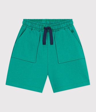 Bermudas cortas infantiles de algod&oacute;n liso