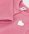 C&aacute;rdigan infantil liso de algod&oacute;n rosa