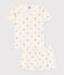 Pijama corto infantil de algodón con estampado de corazones blanco MARSHMALLOW/blanco MULTICO