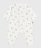 Pijama sin pies de algodón con estampado de oso para bebé MARSHMALLOW/ BRUN