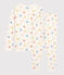 Pijama con monos multicolores de algodón orgánico infantil unisex blanco MARSHMALLOW/blanco MULTICO