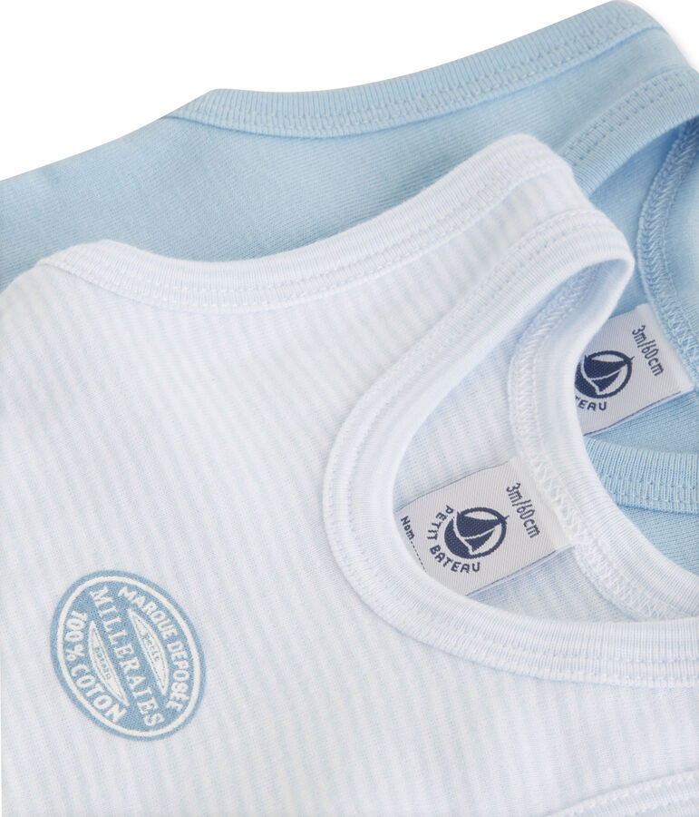 Lote de 2 bodies de tirantes en mil rayas para beb&eacute; ni&ntilde;o lote .