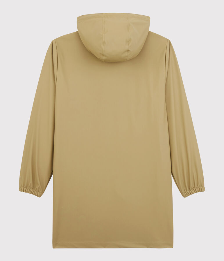 Chubasquero largo y ligero de material reciclado unisex beige