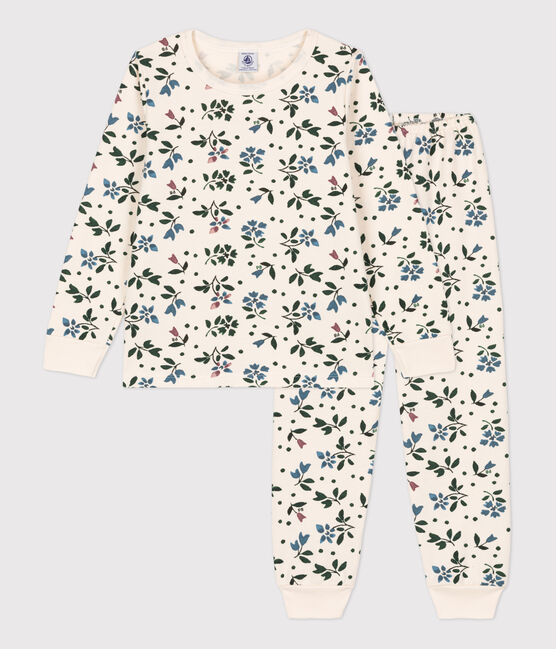Pijama de felpa con flor para niña blanco AVALANCHE/ MULTICO