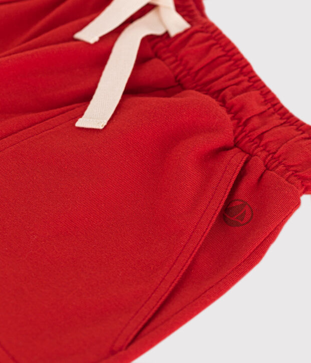 Pantal&oacute;n corto de algod&oacute;n para ni&ntilde;o rojo
