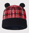 Gorro para bebé niño con forro polar rojo TERKUIT/blanco MULTICO