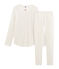 Pijama de punto para chica blanco MARSHMALLOW/blanco MULTICO