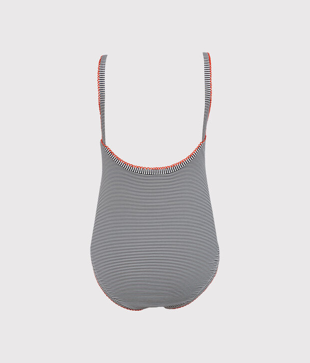 Traje de ba&ntilde;o 1 pieza para ni&ntilde;a azul/blanco