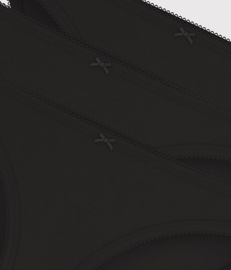 Juego de 3 braguitas de algod&oacute;n fino para mujer multicolor