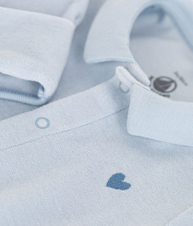 Pijama de terciopelo para beb&eacute; azul