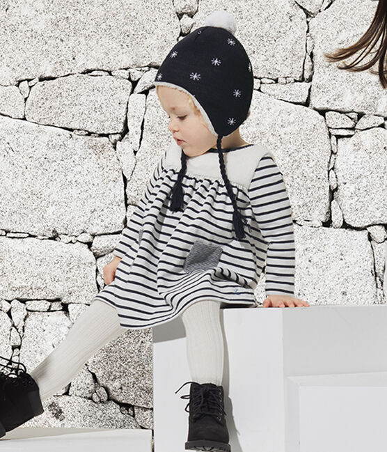 Gorro peruano para bebé niño forrado de sherpa azul SMOKING
