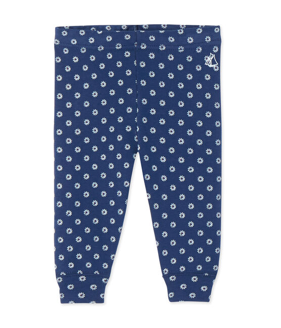 Legging para bebé niña estampado azul MEDIEVAL/blanco MULTICO
