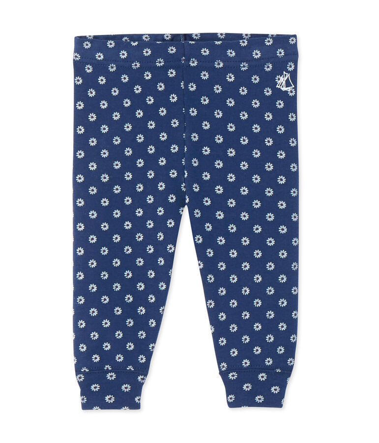 Legging para beb&eacute; ni&ntilde;a estampado azul/multicolor