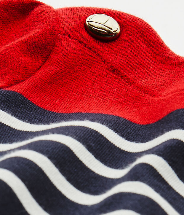 Vestido beb&eacute; ni&ntilde;a a rayas azul/multicolor