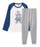 Pijama de punto para niño gris SUBWAY/blanco MULTICO