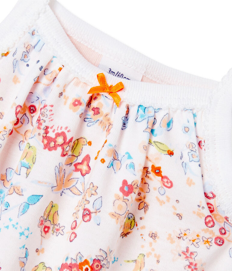 Body robe b&eacute;b&eacute; fille &agrave; bretelles blanco/rosa/multicolor