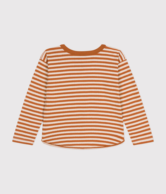 Camiseta infantil de manga larga a rayas de tejido túbico ECUREUIL/ AVALANCHE