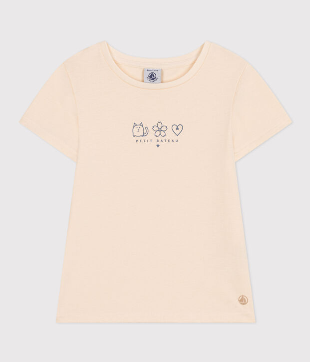 Camiseta de punto ligero para ni&ntilde;a azul/azul