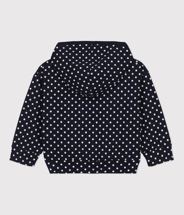 Sudadera con capucha de ni&ntilde;a azul/crudo