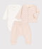 Conjunto de 3 piezas de túbico con estampado gráfico para bebé blanco MARSHMALLOW/blanco MULTICO