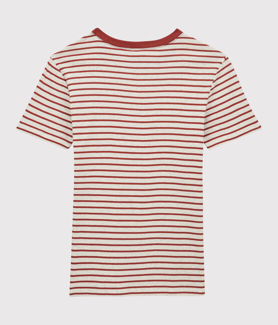 Camiseta L'ICONIQUE con cuello redondo de algodón orgánico de mujer beige MONTELIMAR/ OMBRIE