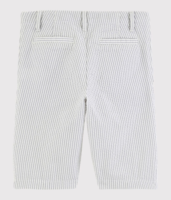 Bermudas de mil rayas de niño gris GRIS/blanco MARSHMALLOW