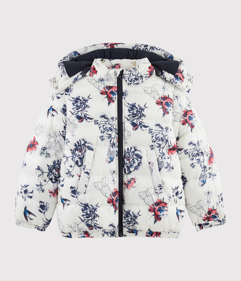 Abrigo para ni&ntilde;a beige COQUILLE/blanco MULTICO