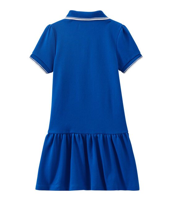 Vestido para niña de manga corta azul PERSE