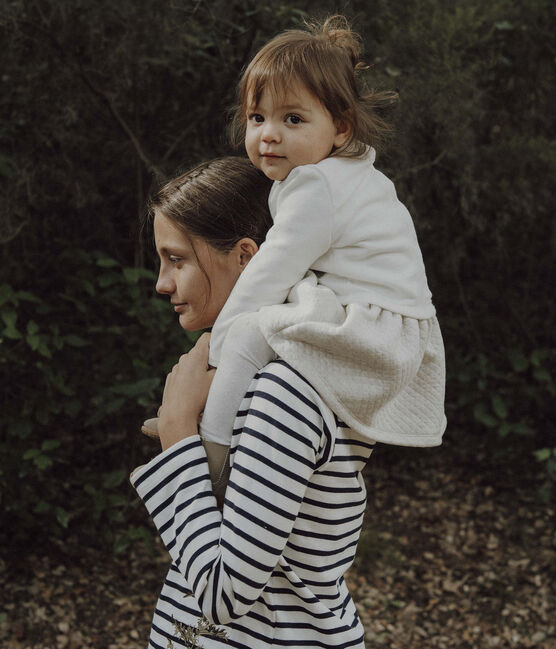 Vestido de bebé niña Petit Bateau x Deyrolle blanco MARSHMALLOW