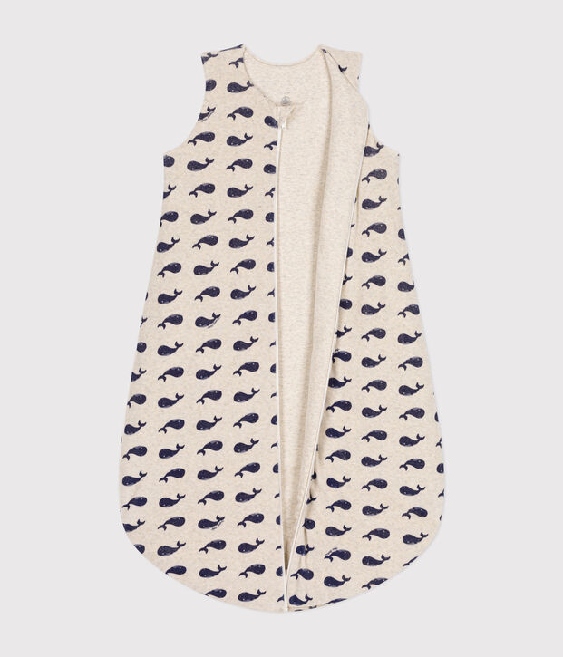 Saco de terciopelo con ballena para beb&eacute; TOG 3 beige/azul