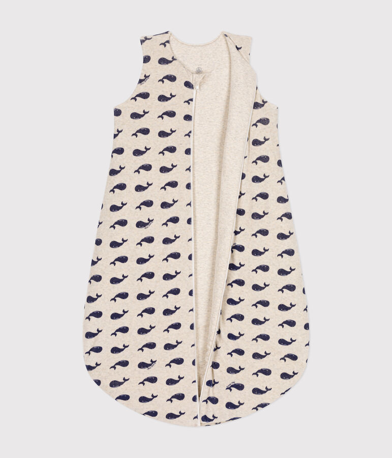 Saco de terciopelo con ballena para beb&eacute; TOG 3 beige/azul