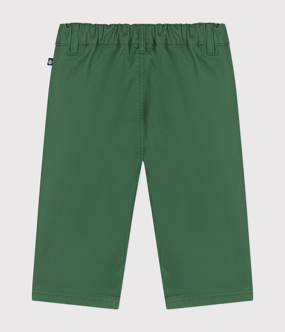 Pantalón de sarga para bebé verde PALMERAIE