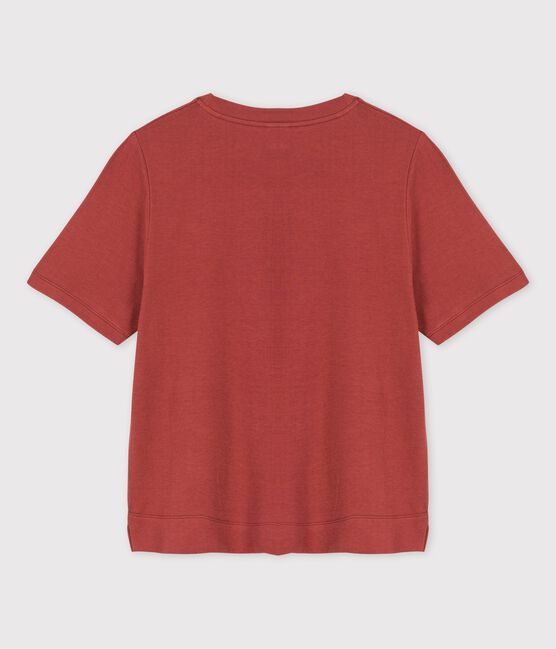 CAMISETA BOXY TÚBICO de algodón de mujer marron OMBRIE